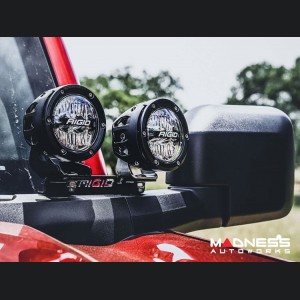 Ford Bronco Light Upgrade - Dual LED Pod A-Pillar Mount Kit - Rigid